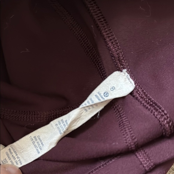 Lululemon Burgundy High-Waisted Leggings - Picture 7 of 8